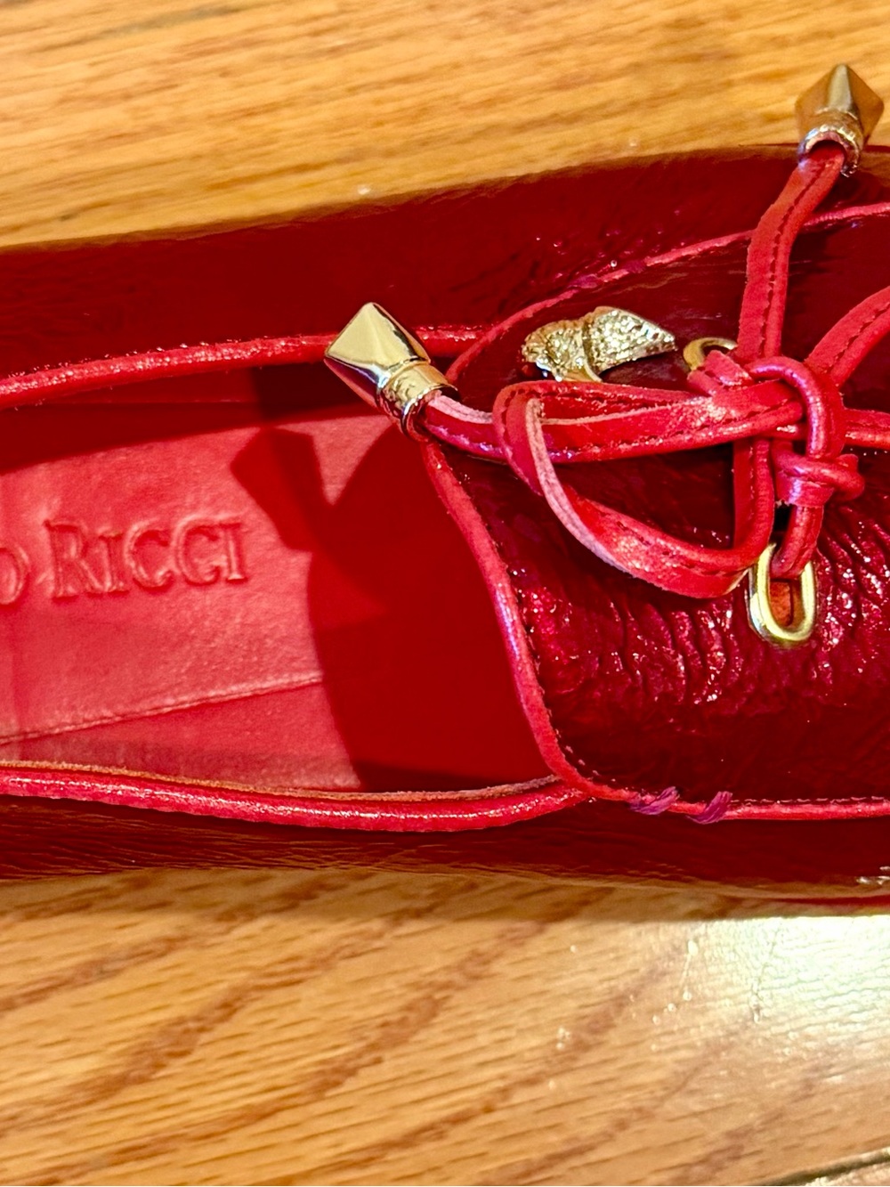 Stefano Ricci vintage women’s size 38/7.5-8 red patent leather loafers - Picture 7 of 7